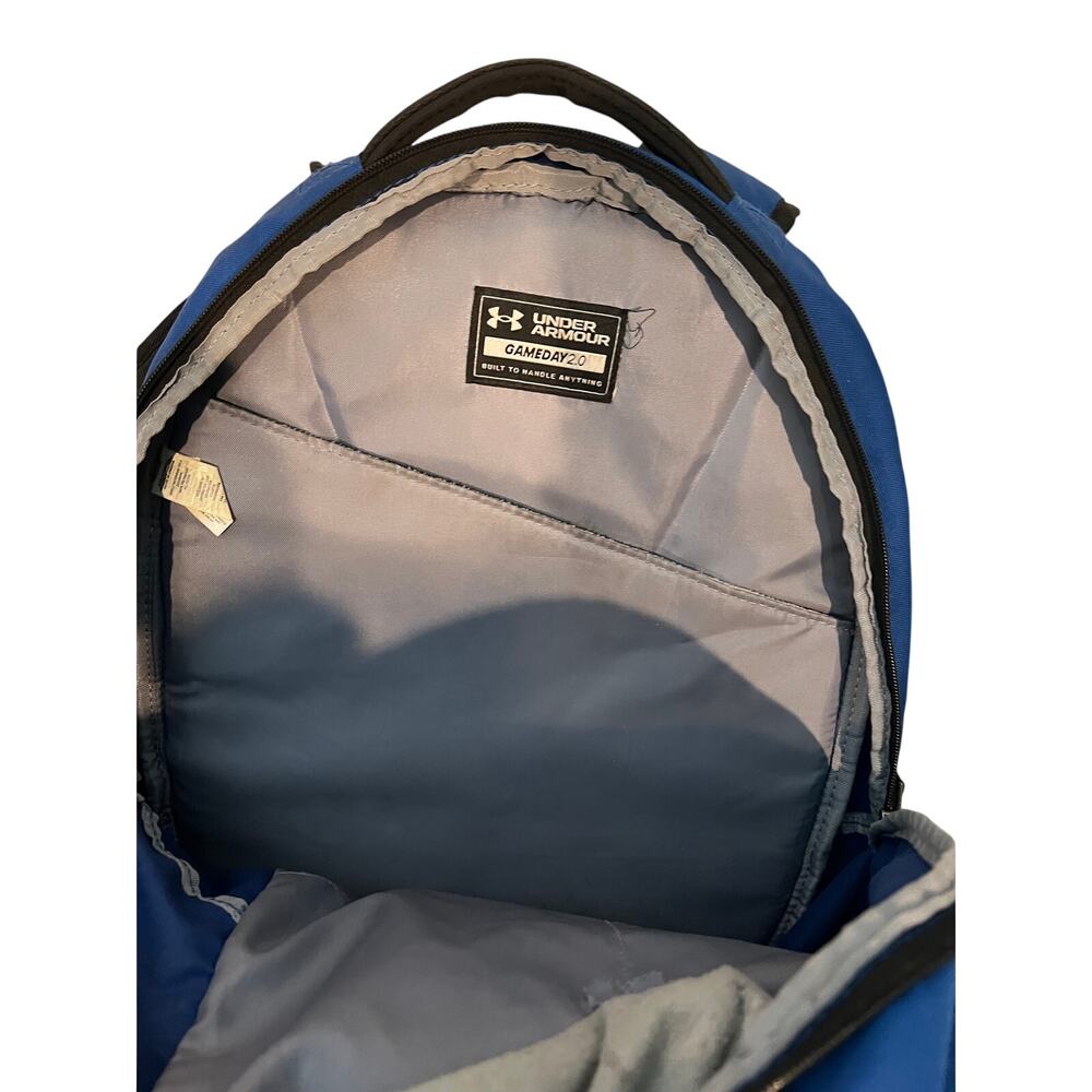 Under Armour Unisex Gameday 2.0 Blue Black Backpack - Picture 4 of 5